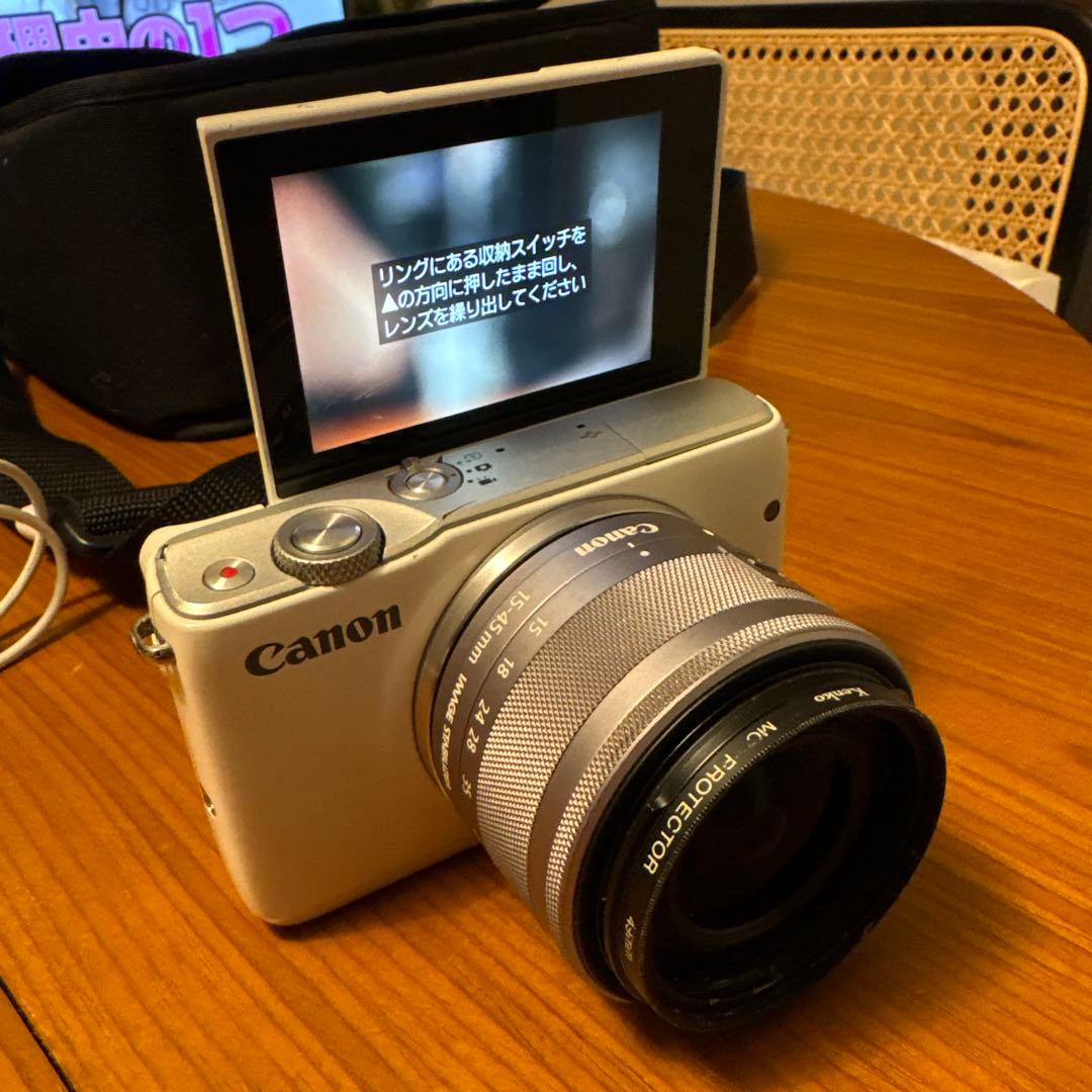 CANON キヤノンEOS M10 ホワイト Wi-Fi機能搭載 レンズキット
