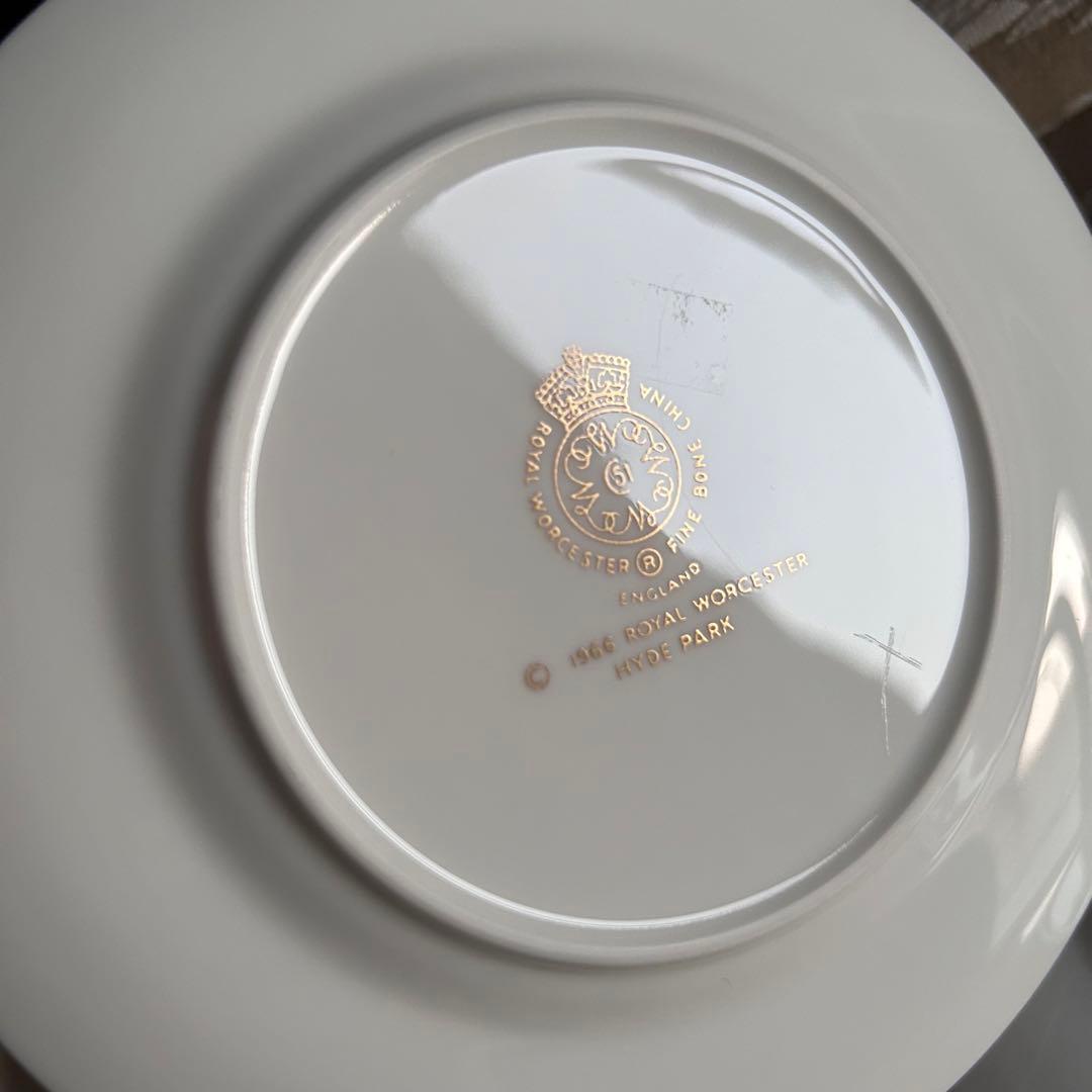 新品 英国製 WORCESTER【HYDE PARK】 ケーキ皿 3枚