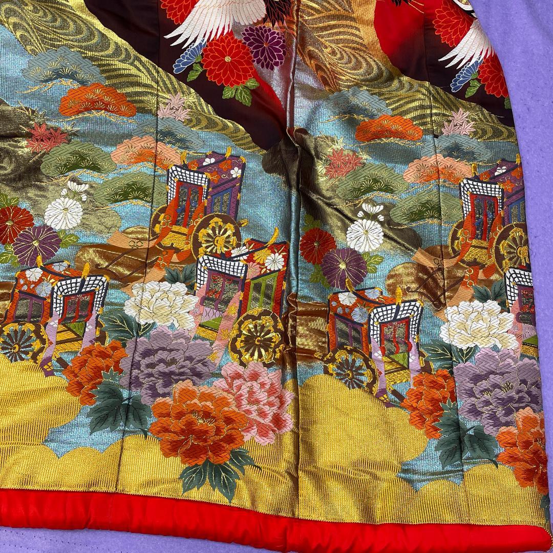 r*o様 オY★2378★ 色打掛 豪華 赤 鶴 金彩 婚礼衣装 新婦 結婚式