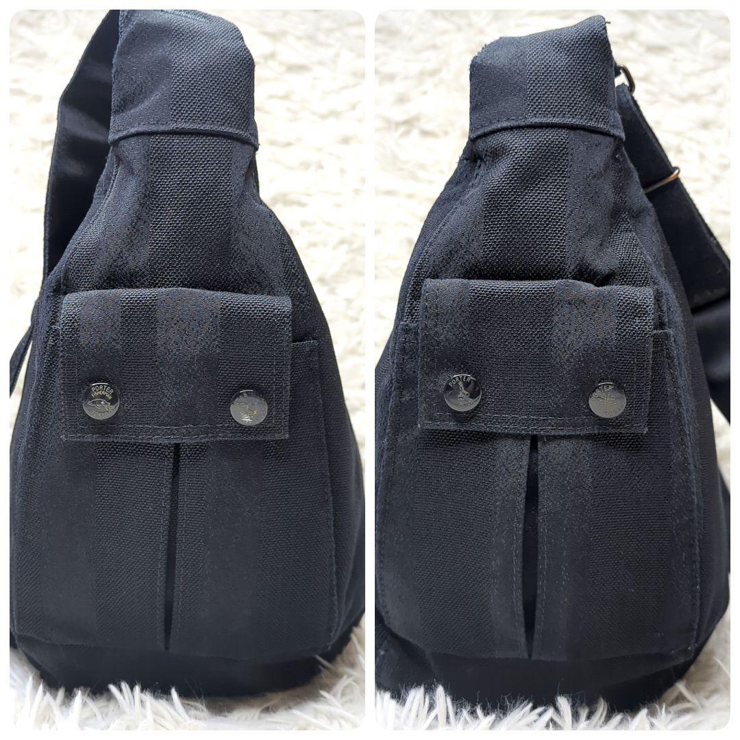 美品✨ポーター タンゴ ショルダーバッグ 黒 三日月 多収納 70周年記念モデル