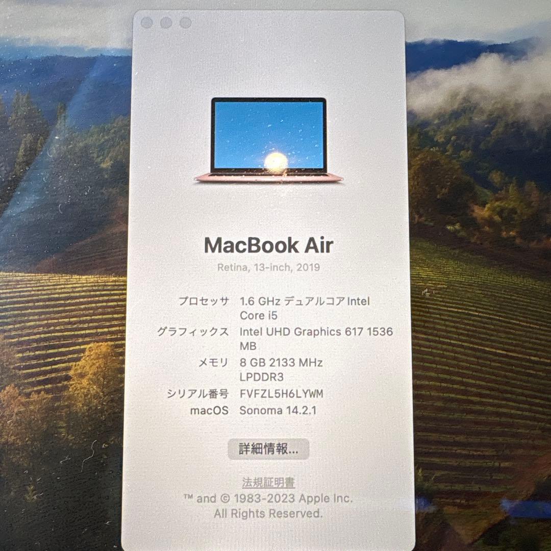 MacBook本体 Apple MacBookAir Mid2019