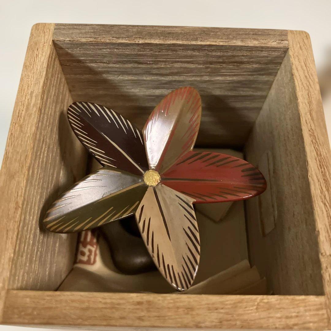 茶道具 色絵羽根蓋置 金谷五良三郎造 共箱