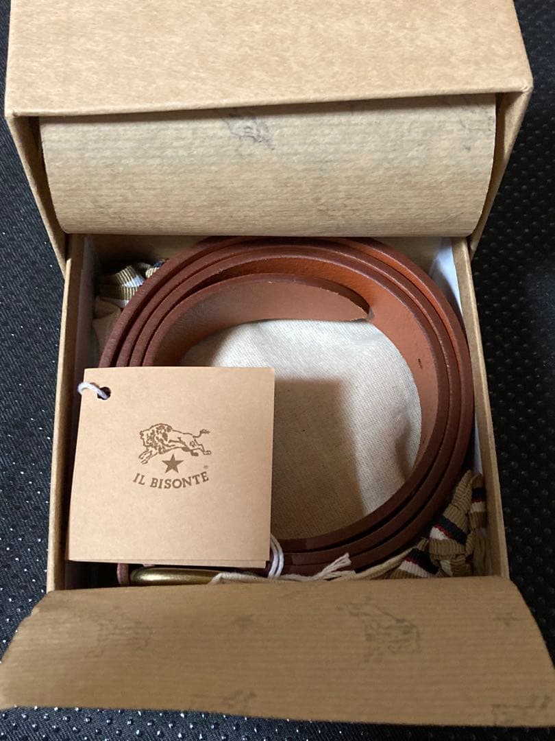 【レディース】IL BISONTE ブラウンレザーベルト