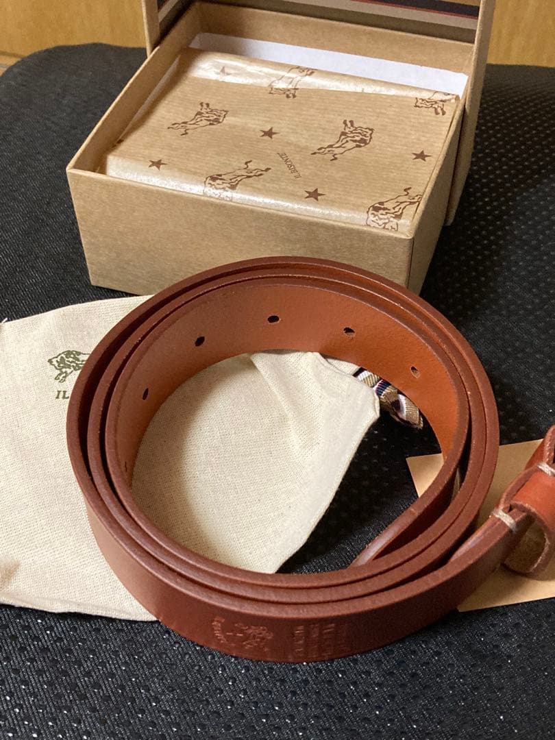 【レディース】IL BISONTE ブラウンレザーベルト