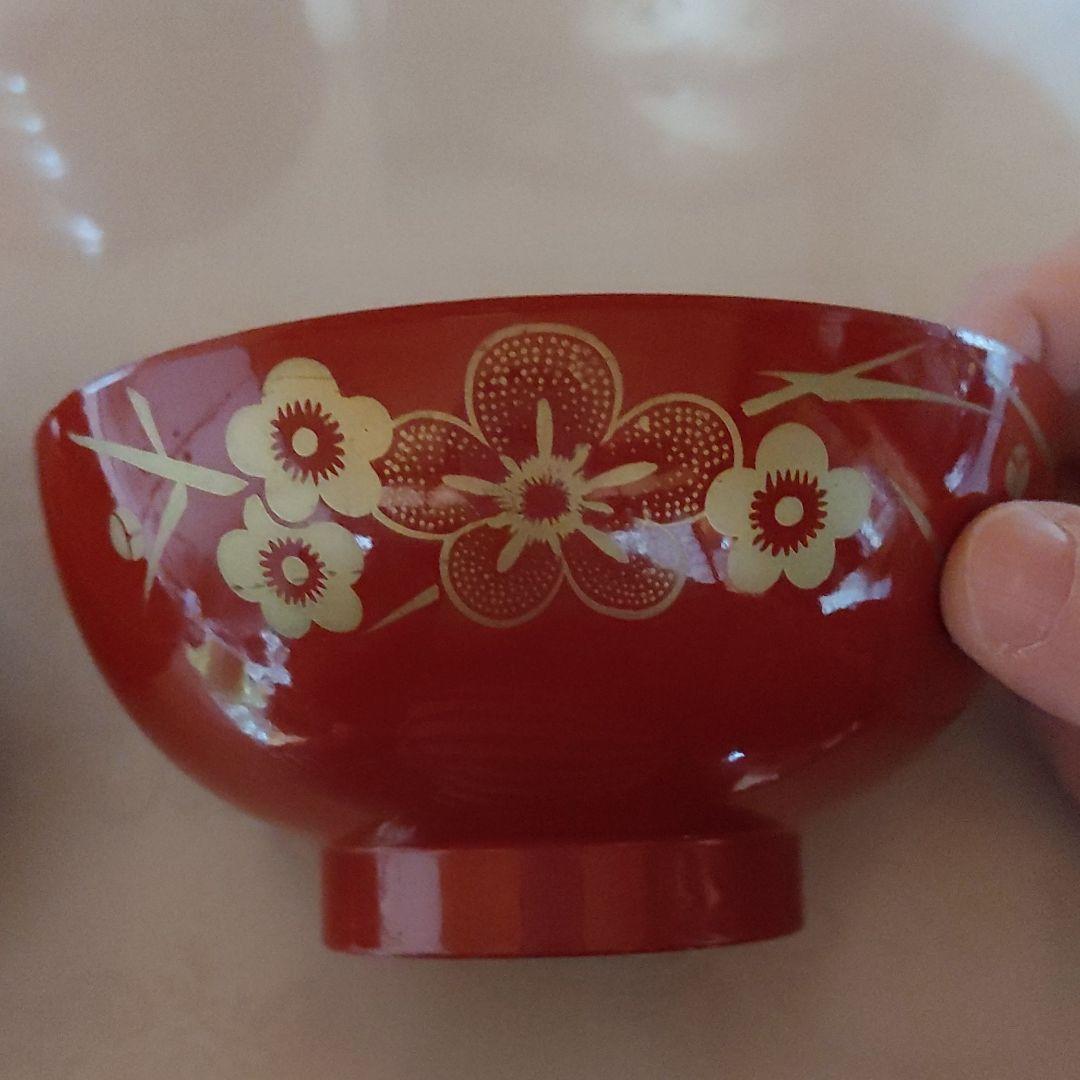 和食器　梅:お重、お椀セット　山中漆器　大皿　美術漆器　湯呑み　有田焼