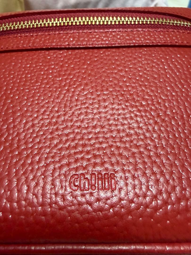 CH!III レッドレザー バニティバック