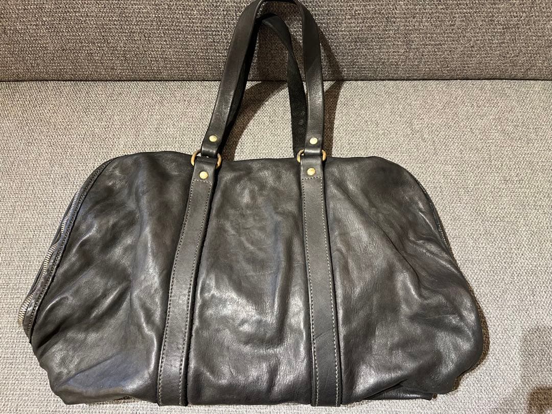GUIDI 黒レザートートバッグ 大きめ
