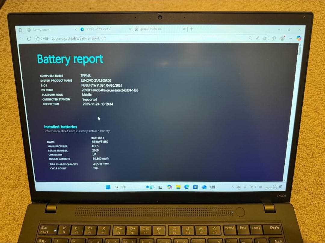 Windowsノート本体 ThinkPad P14s Gen3 (i7-1260P/16GB/512GB)