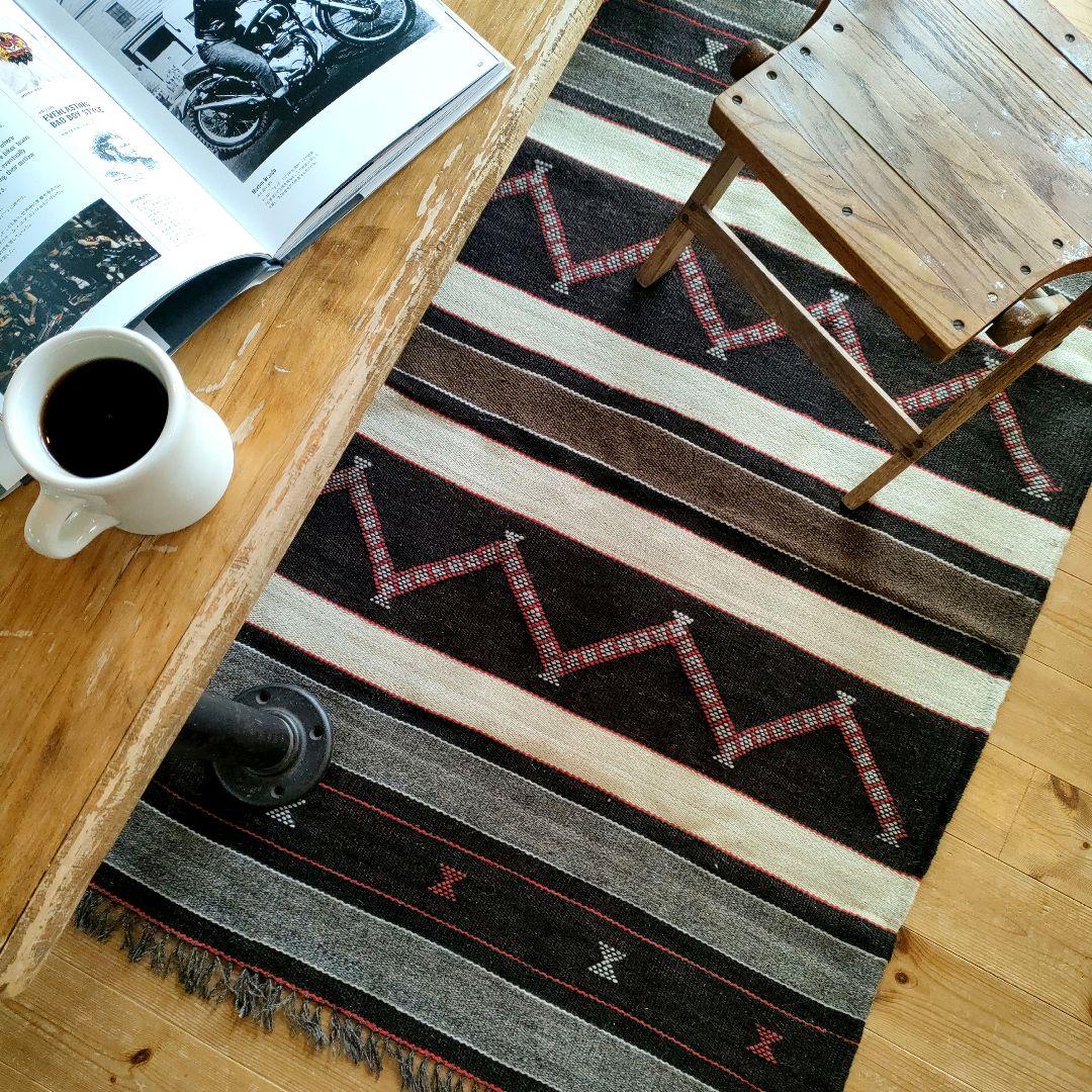 【最終値下げ】 80s ヴィンテージ アフガンラグ　キリム　トライバルラグ