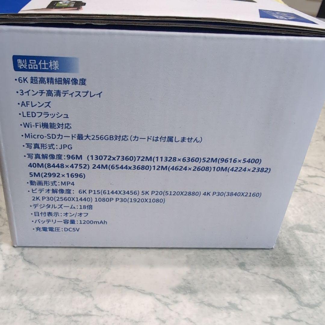 6K WiFi デジカメ コンパクトカメラ