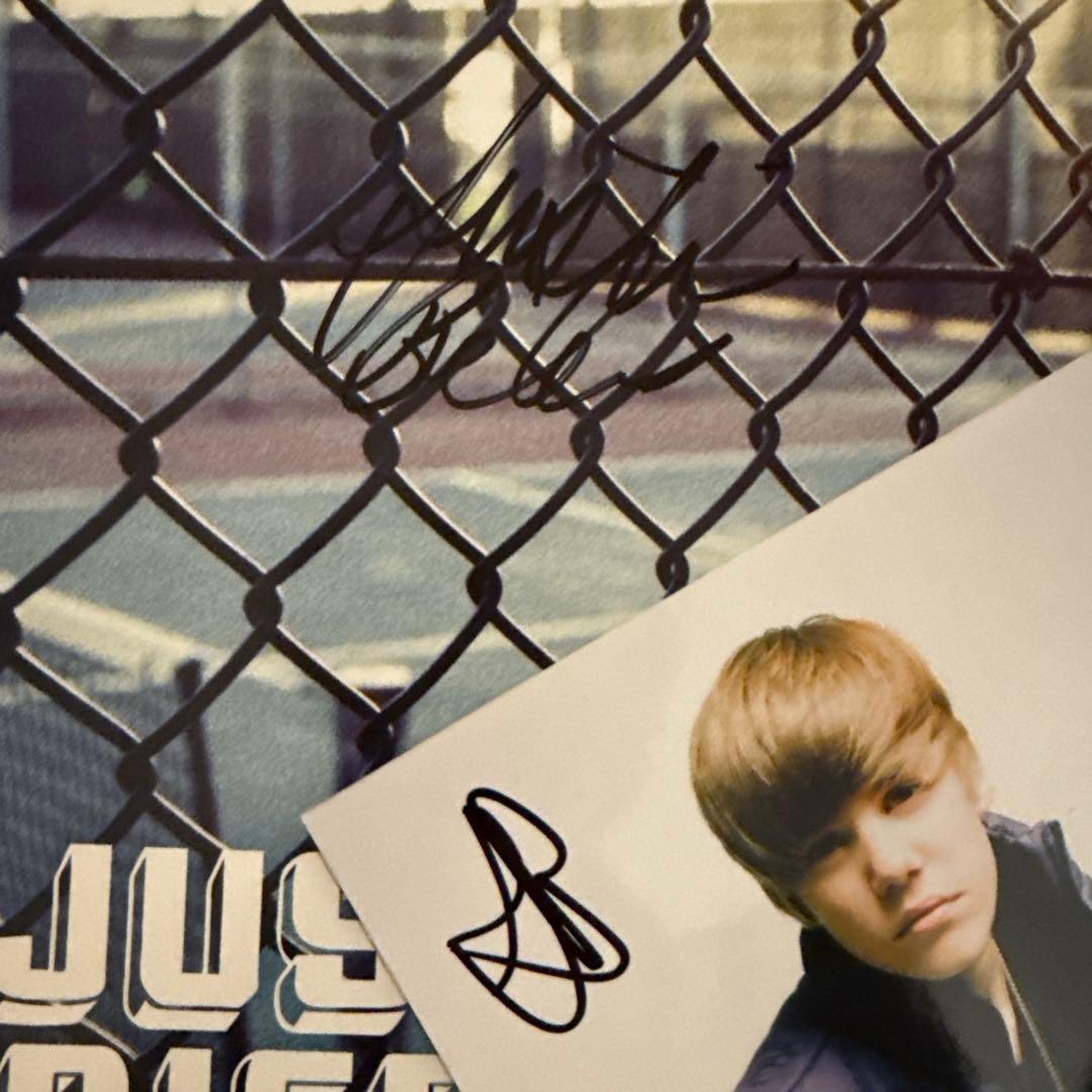 ジャスティン・ビーバー　Justin Bieber 生サイン　2枚セット