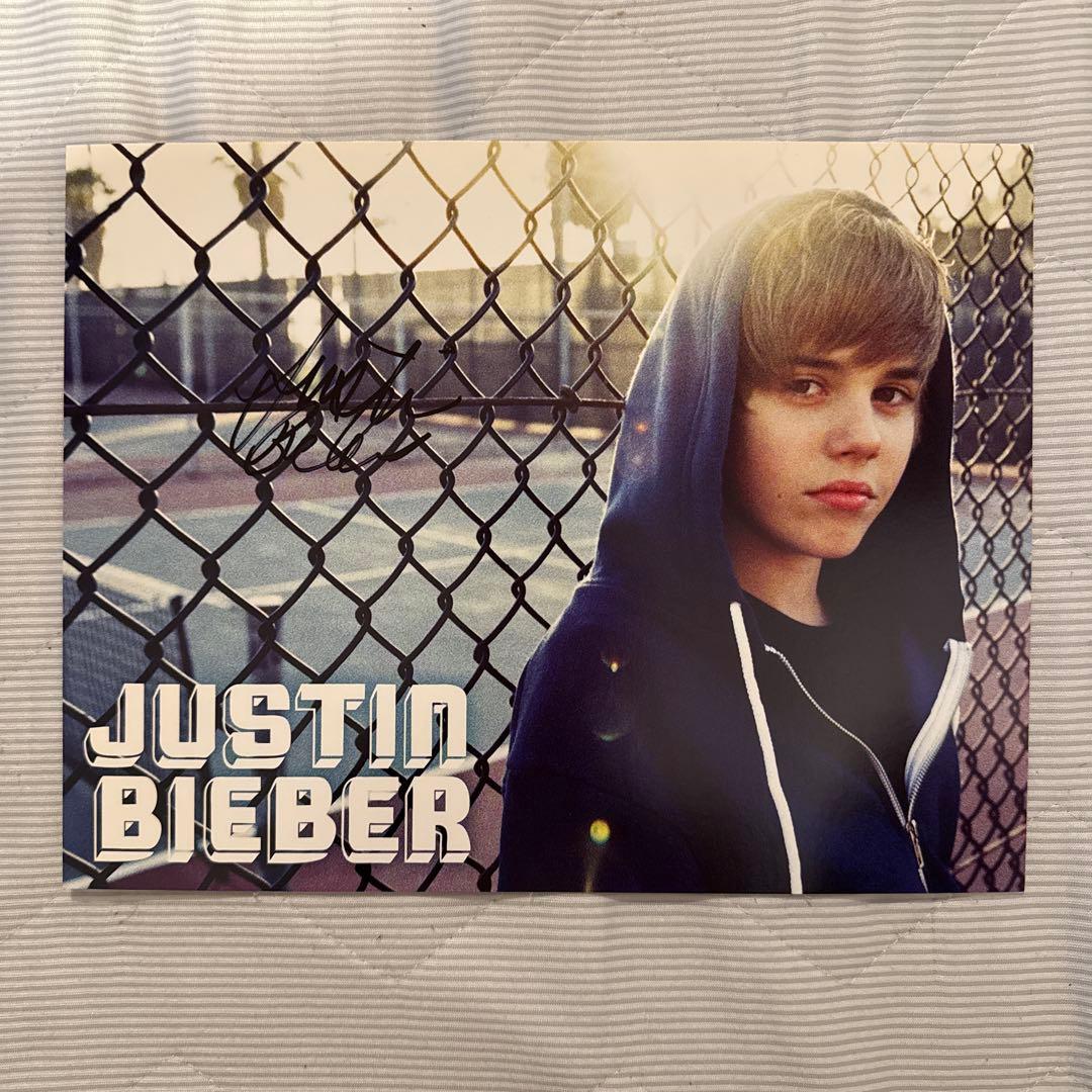ジャスティン・ビーバー　Justin Bieber 生サイン　2枚セット