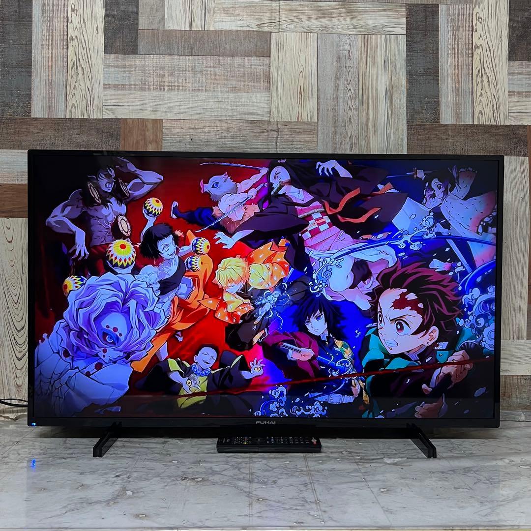 全国送料込❣️フナイ43V型4K チューナ内蔵外付けHDD裏番組録画対応