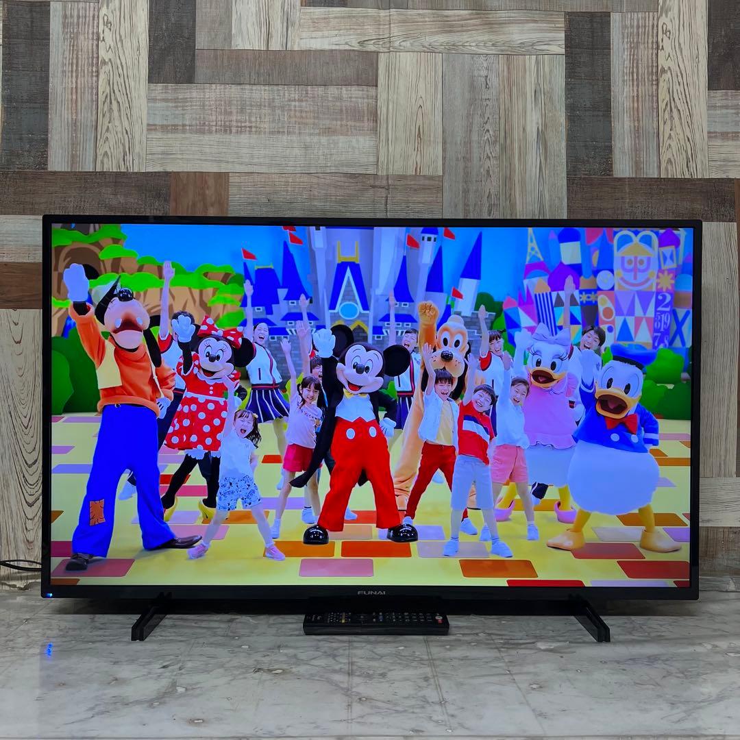 全国送料込❣️フナイ43V型4K チューナ内蔵外付けHDD裏番組録画対応