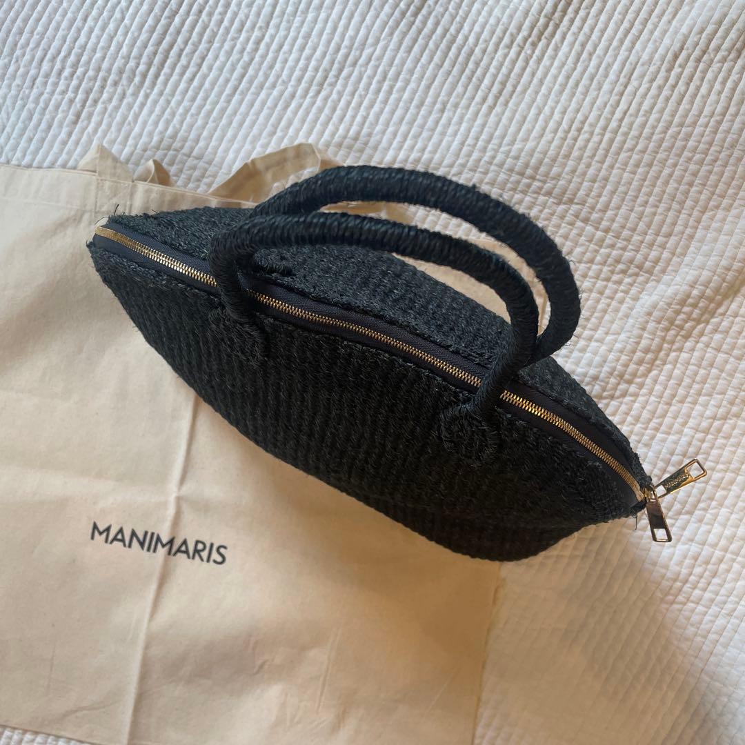 Manimaris マニマリス　アバカボストン　黒レギュラー　Bigエコバッグ付