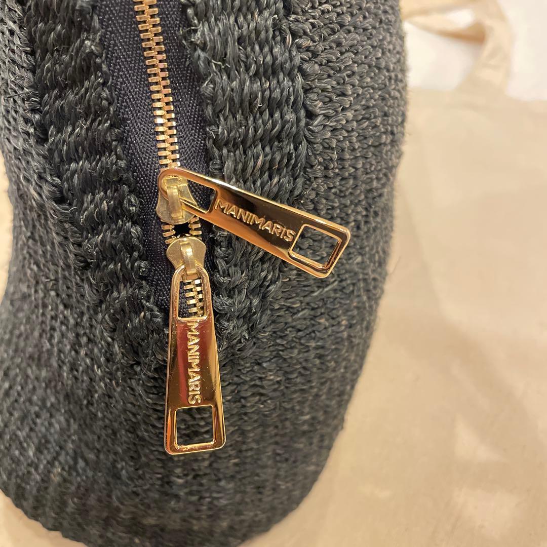 Manimaris マニマリス　アバカボストン　黒レギュラー　Bigエコバッグ付