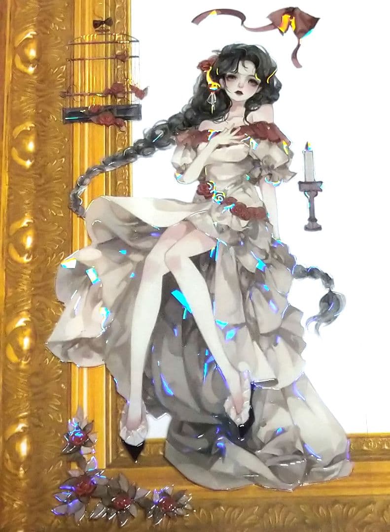 J711＃红玫瑰庄园(贝壳光)迷雾森林切り売り海外人物マステ女の子