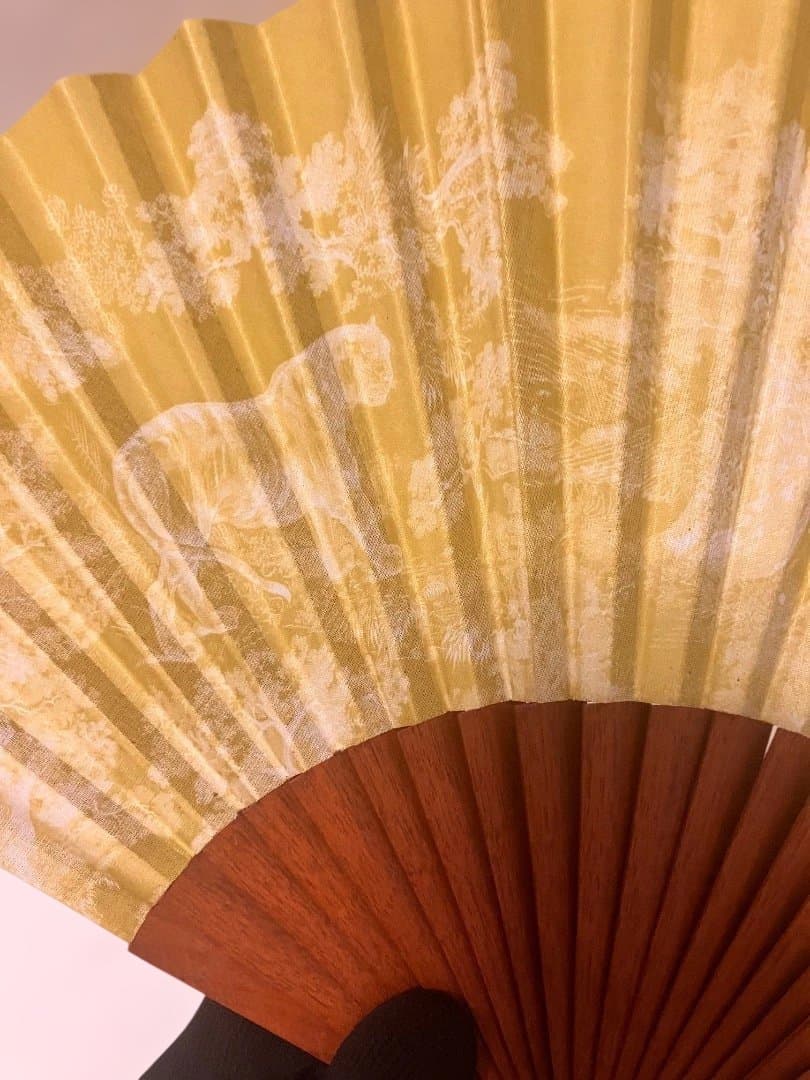 【新品・未使用】CHRISTIAN DIOR萌黄色扇子 トワル ドゥ ジュイ