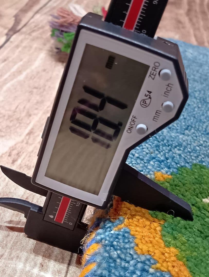 ペルシャ絨毯　ギャッベ　座布団　手織り　イラン(65)