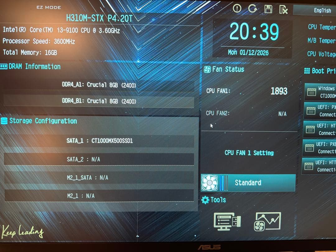 Windows11搭載小型PC Core i3-9100 16GB 1TB