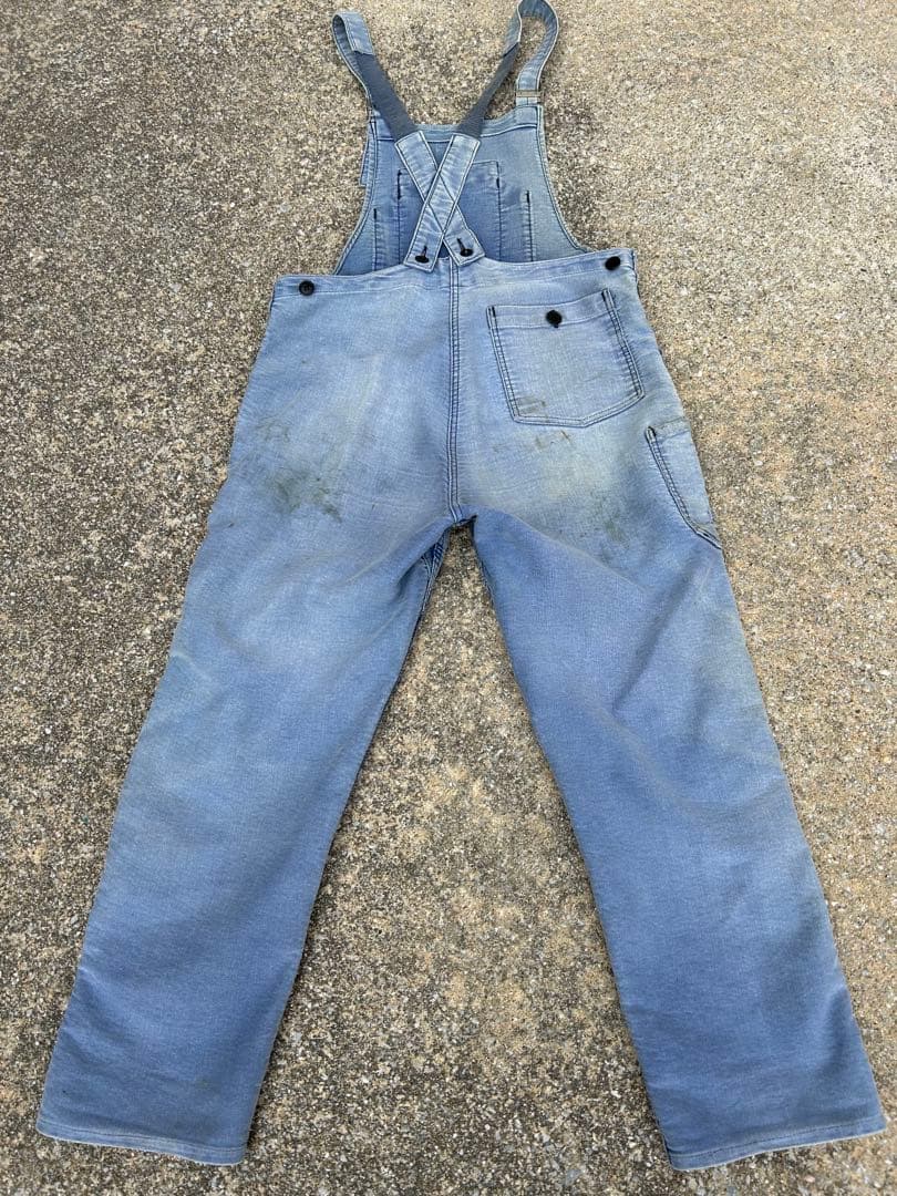 コ*ン様 30's40's50's モールスキンオーバーオール 襤褸 刺子 vi