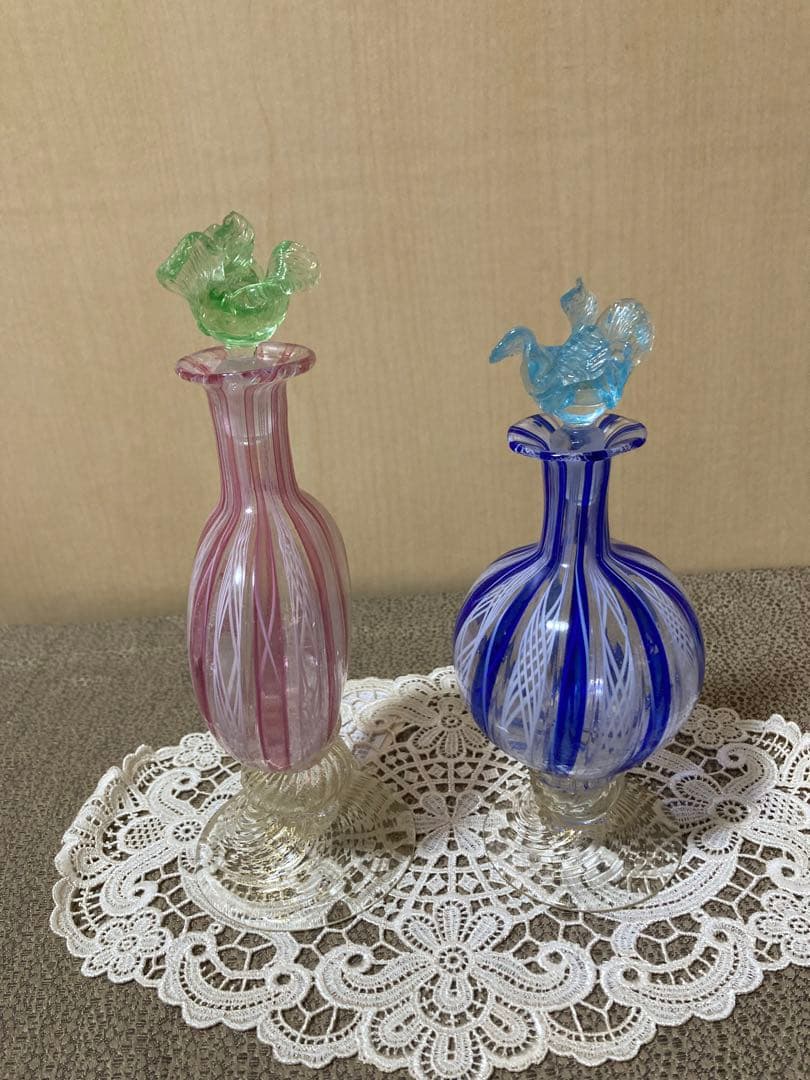 ベネチアングラス　レース瓶