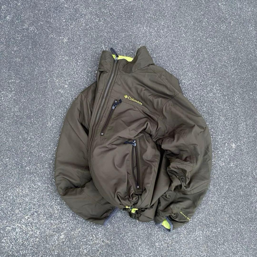 00s Columbia 短丈 リバーシブル ダウンジャケット y2k テック系