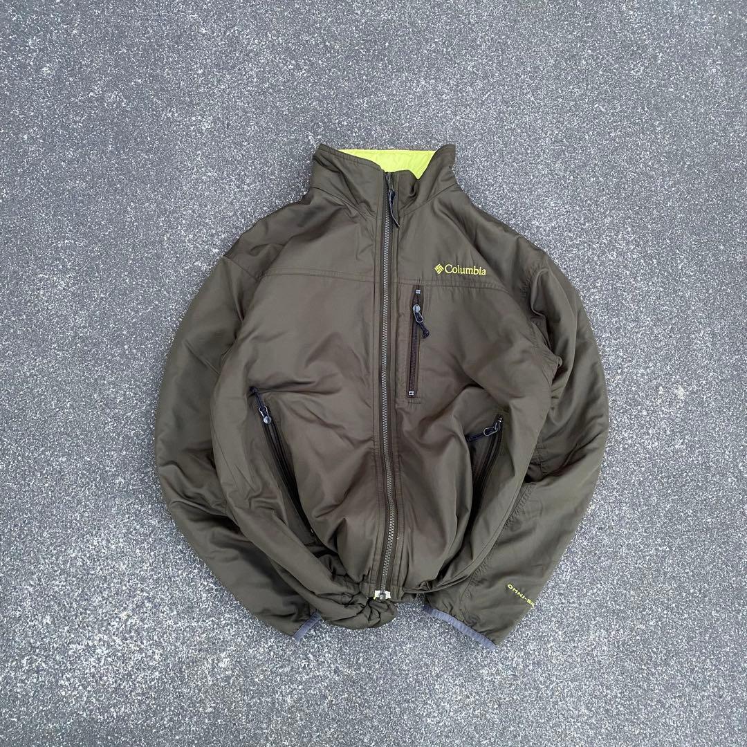 00s Columbia 短丈 リバーシブル ダウンジャケット y2k テック系