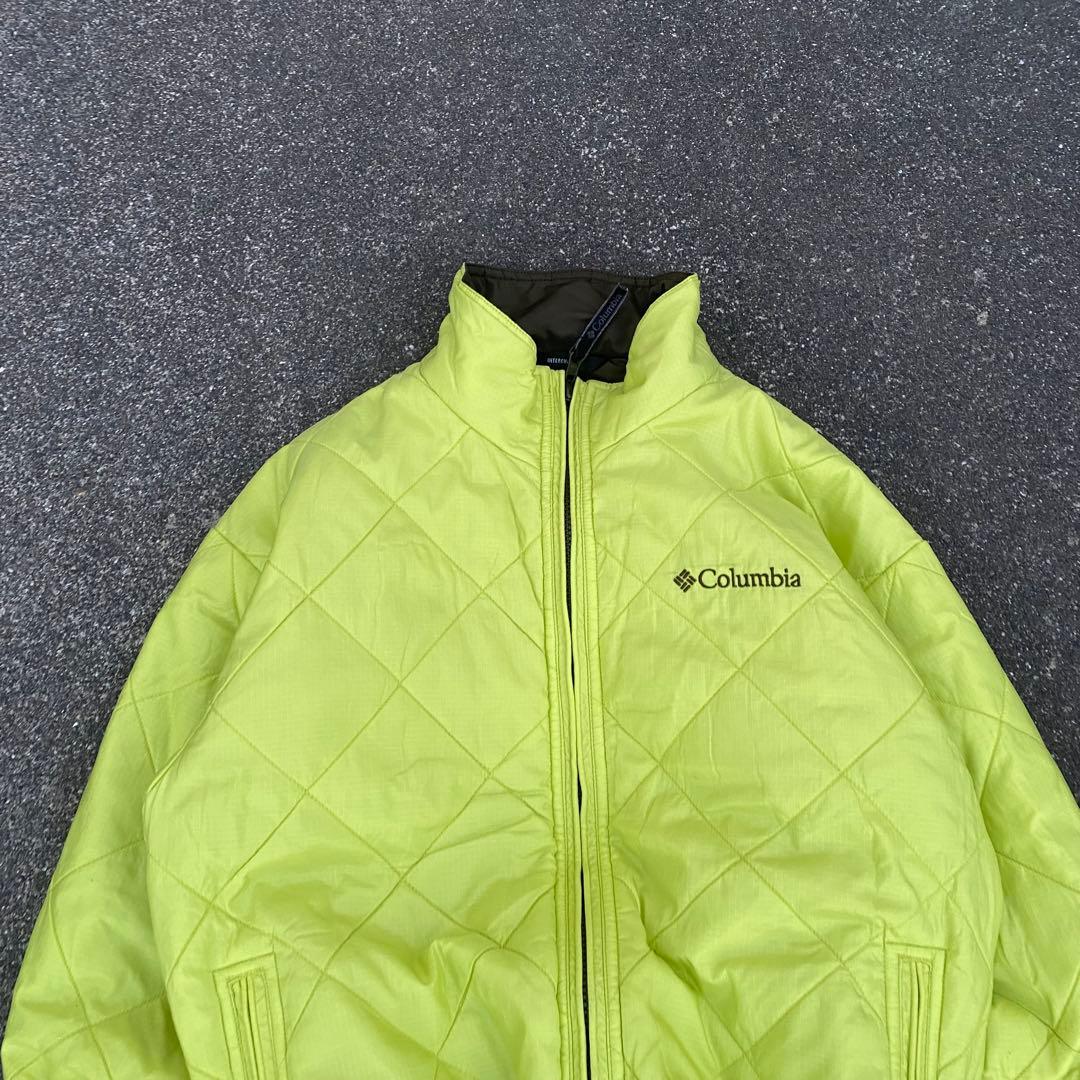 00s Columbia 短丈 リバーシブル ダウンジャケット y2k テック系