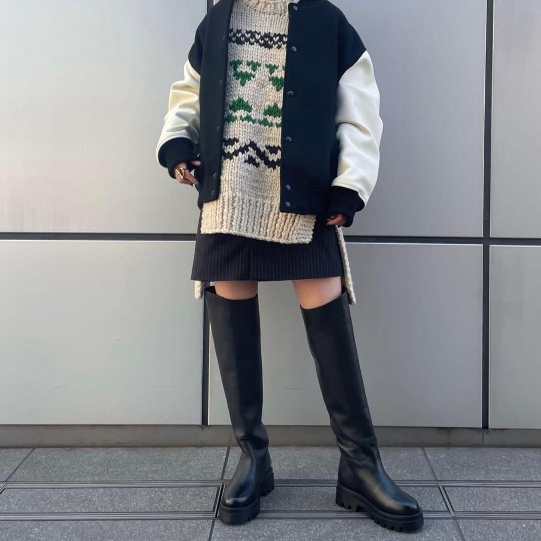 大幅お値下げ【新品】REMME 本革 レザー ニーハイブーツ 37