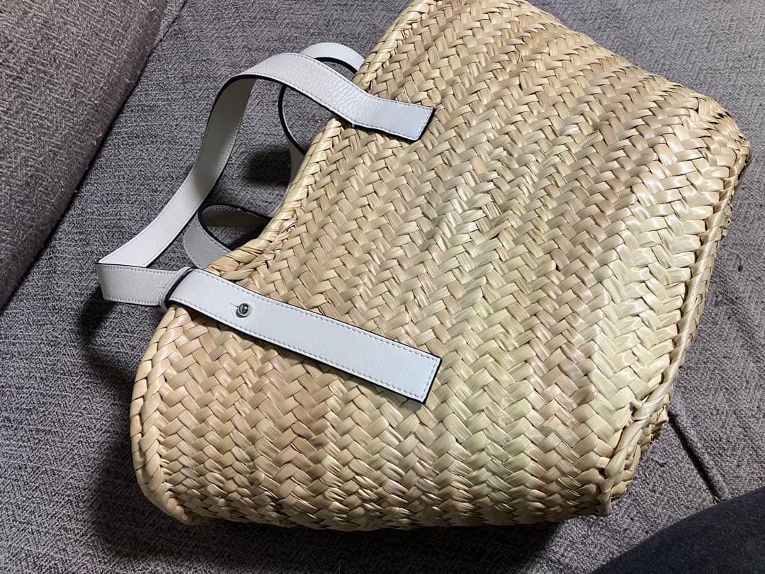 LOEWE かごバッグ ナチュラル/ホワイト　M
