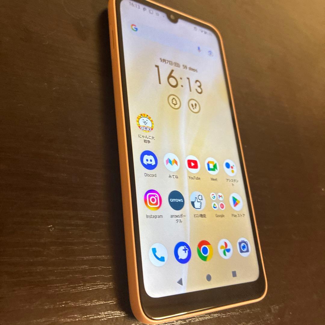 arrows スマートフォン 本体 ピンク 6.1インチ