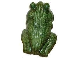 陶器製置物/カエルの傘立て/蛙/ グリーン /ダストボックス/高さ48cm