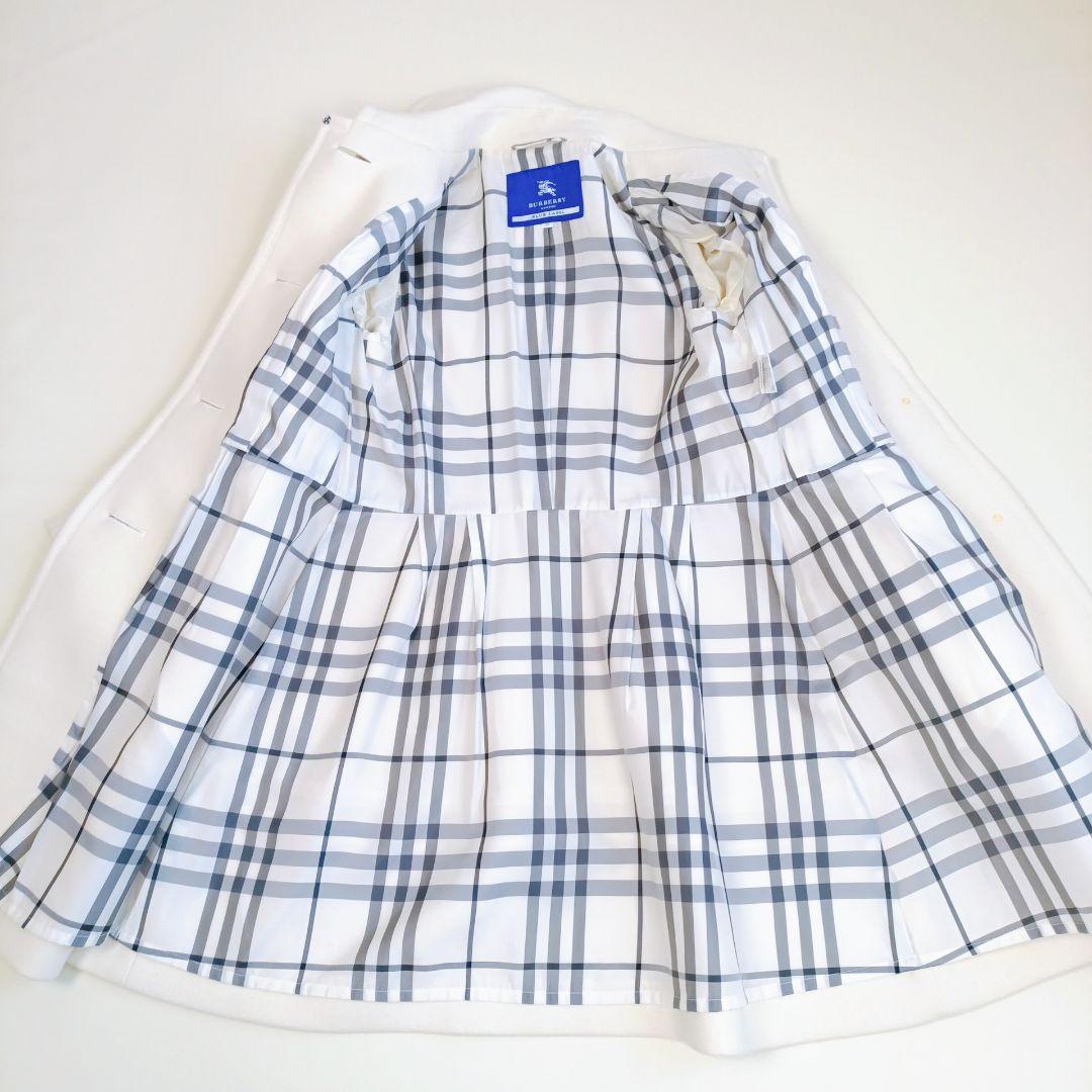 バーバリーブルーレーベル　アンゴラ ウールコート　フレア　バルーンスリーブ　38