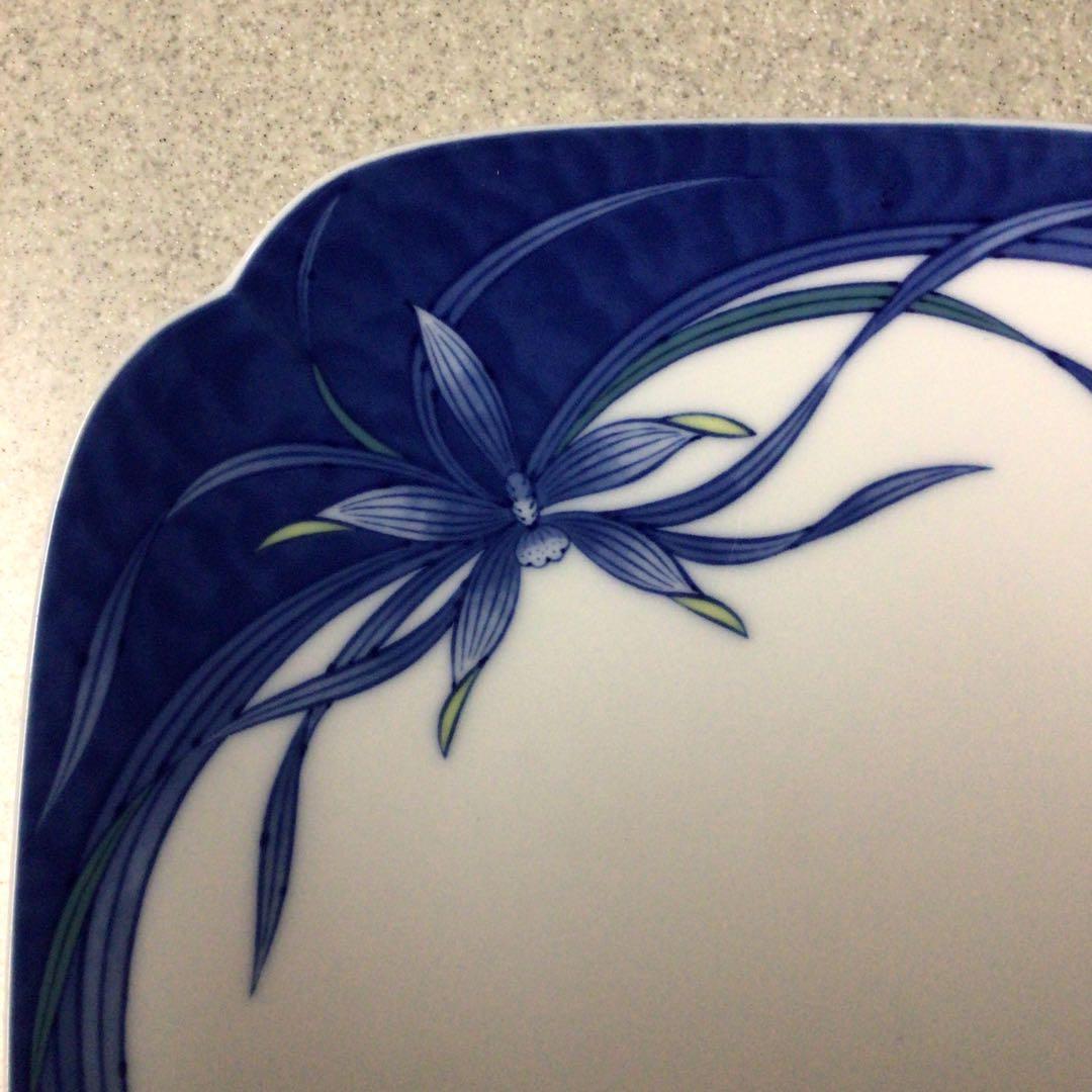 レトロ　香蘭社　蘭柄　角皿