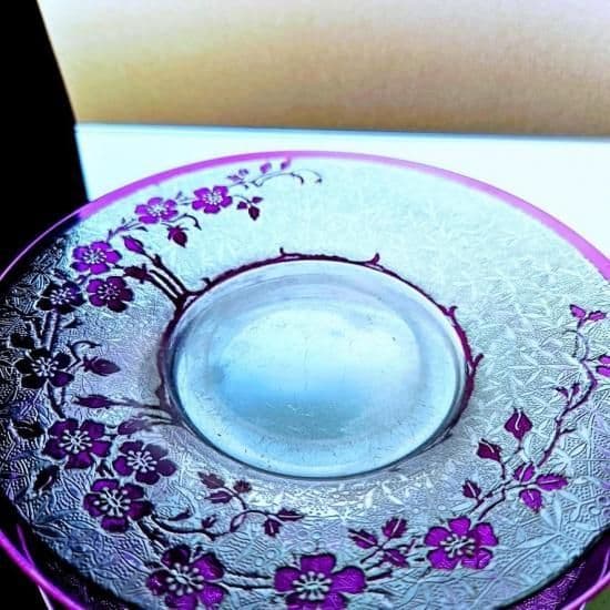 花のオールドバカラ エグランチエのプレート【1916年】