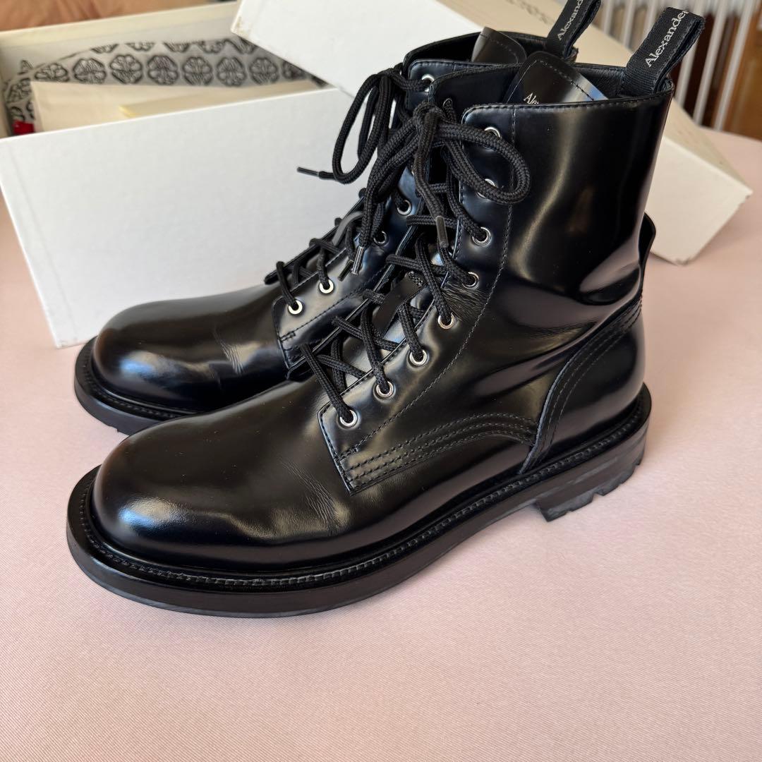 Alexander McQueen Leather Boots 43 コンバット