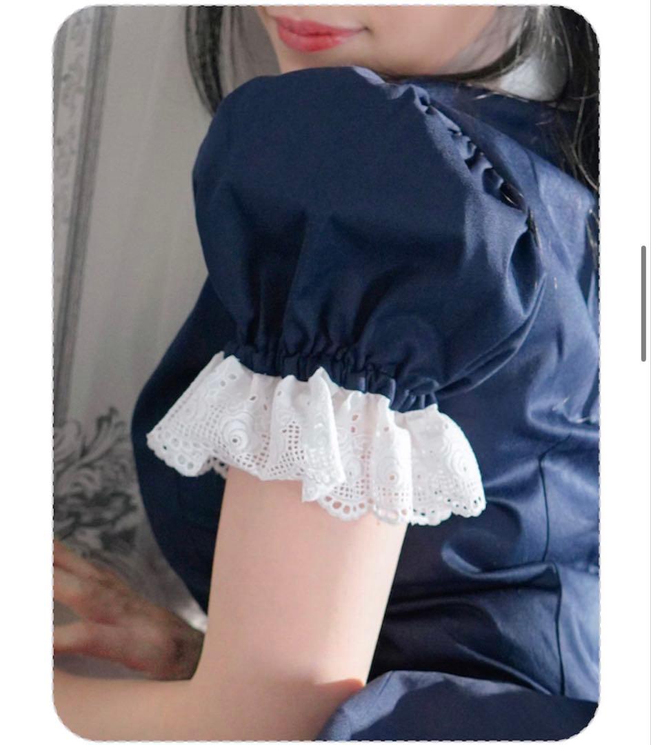 CANDY FRUIT メイド服 ネイビー M ミルクメイド