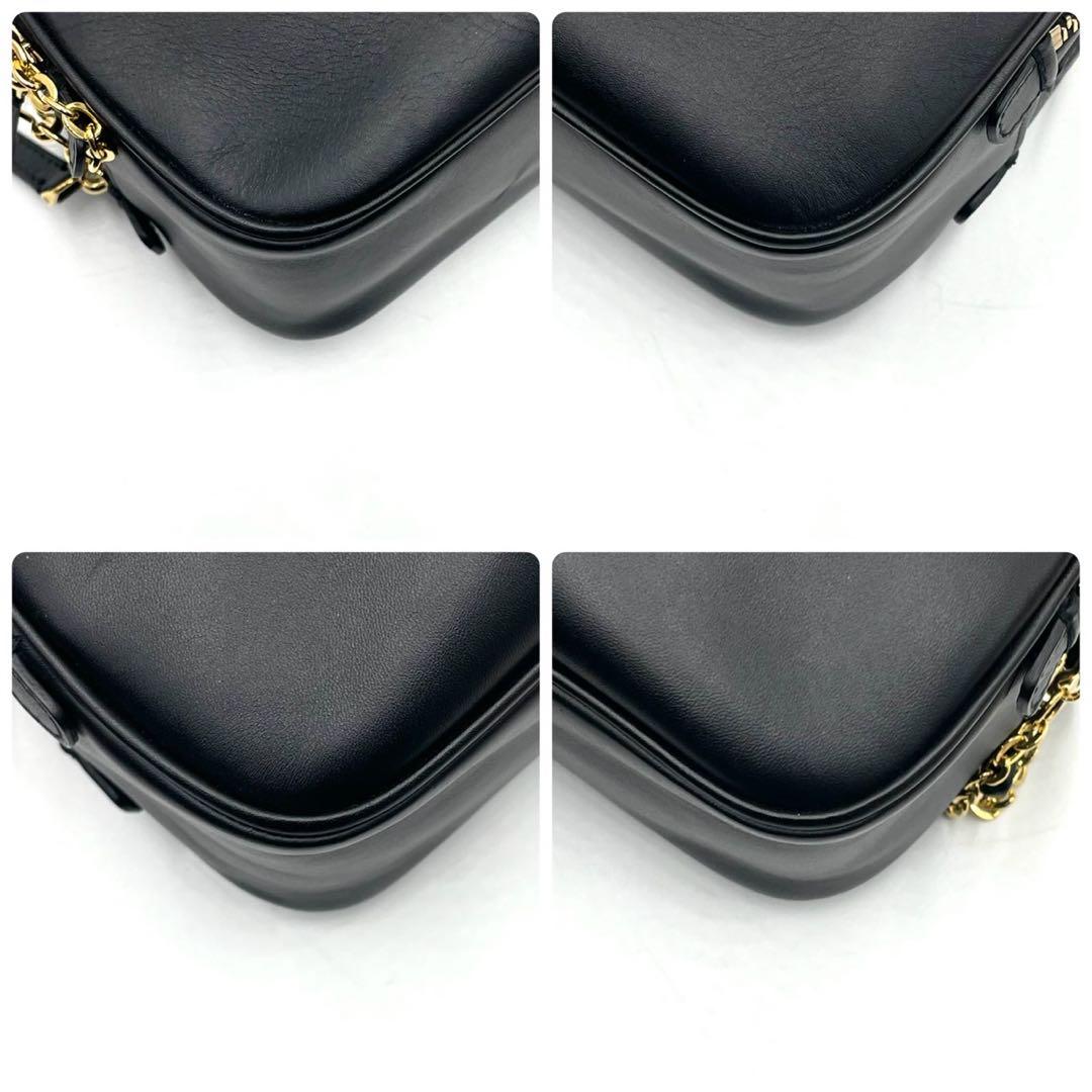 極美品● フェラガモ 2way ショルダーバッグ ガンチーニ ブラック レザー