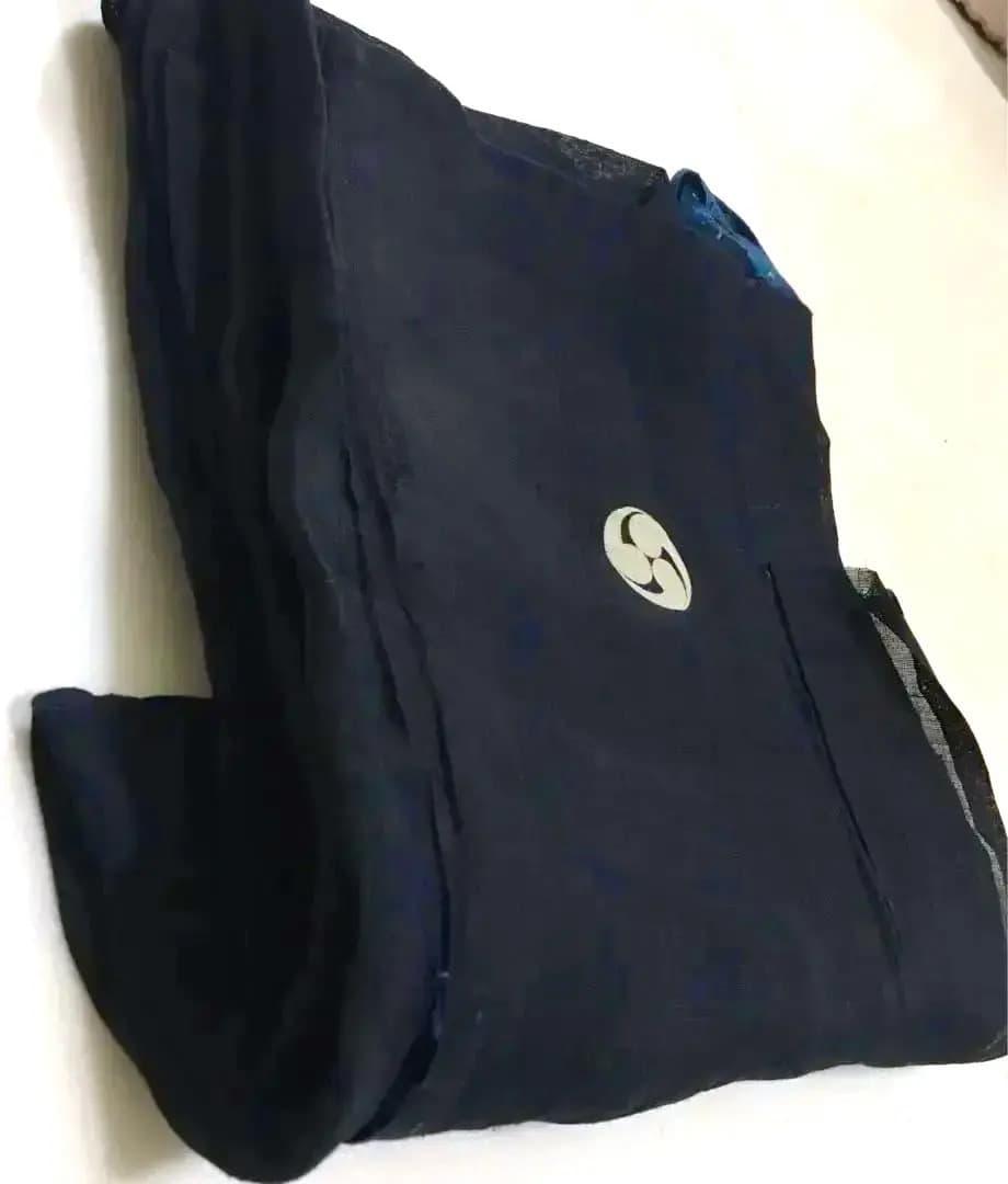 Antique Kimono 藍麻上布 武士Busi Samurai 江戸期前後