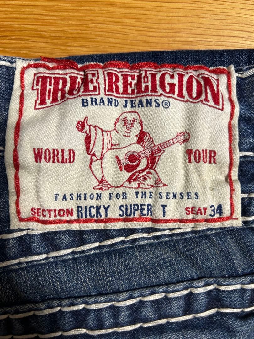 新品 TRUE RELIGION Ricky SuperT 34ストレートデニム