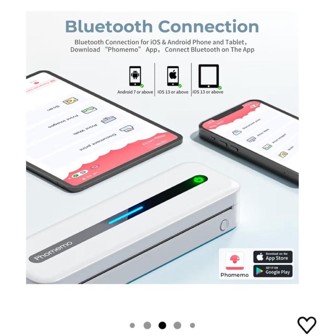 Pmo M832 スマホ プリンター モバイルプリンター a4 感熱紙