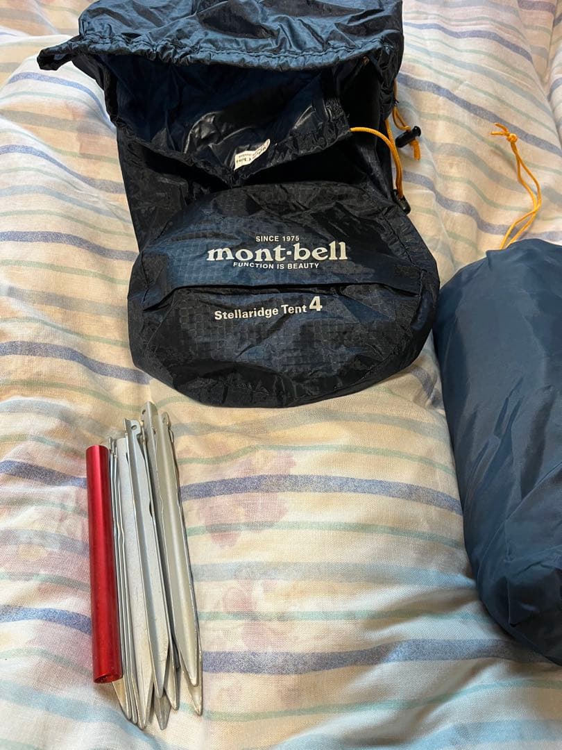 モンベル ステラリッジ4 レインフライ、グランドシート付