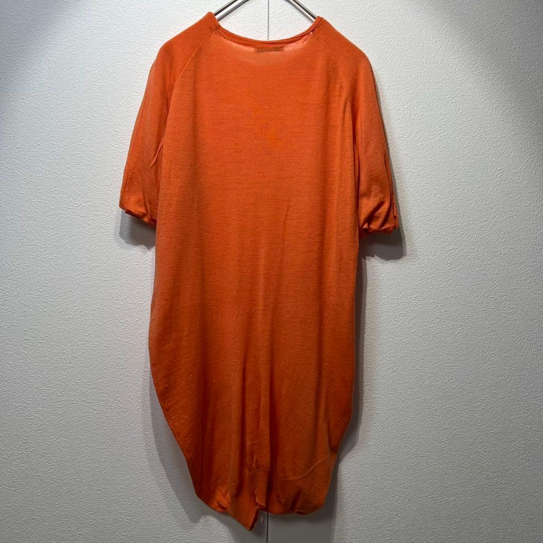 希少 プラダ 上質 ウール デザイン 半袖 ニット チュニック ワンピース 40