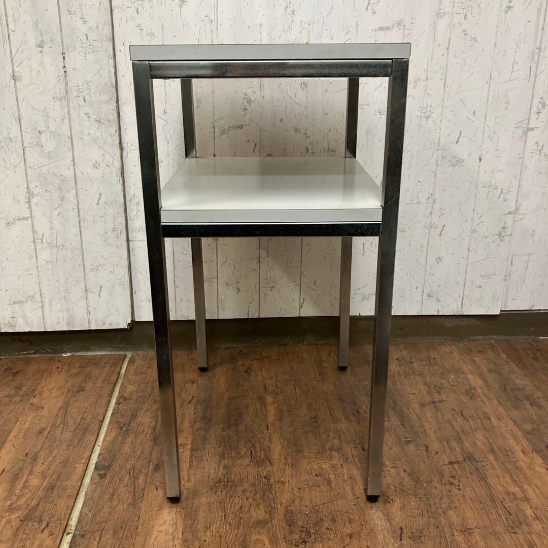 A-4 昭和レトロ ウチダ テレフォンスタンド 電話台 サイドテーブル 2段