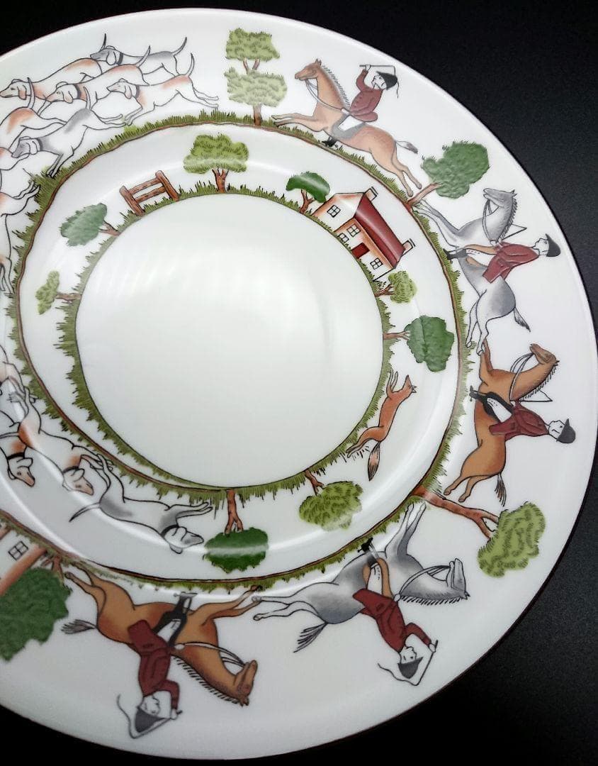 　ハンティングシーン　20㎝プレート　2枚