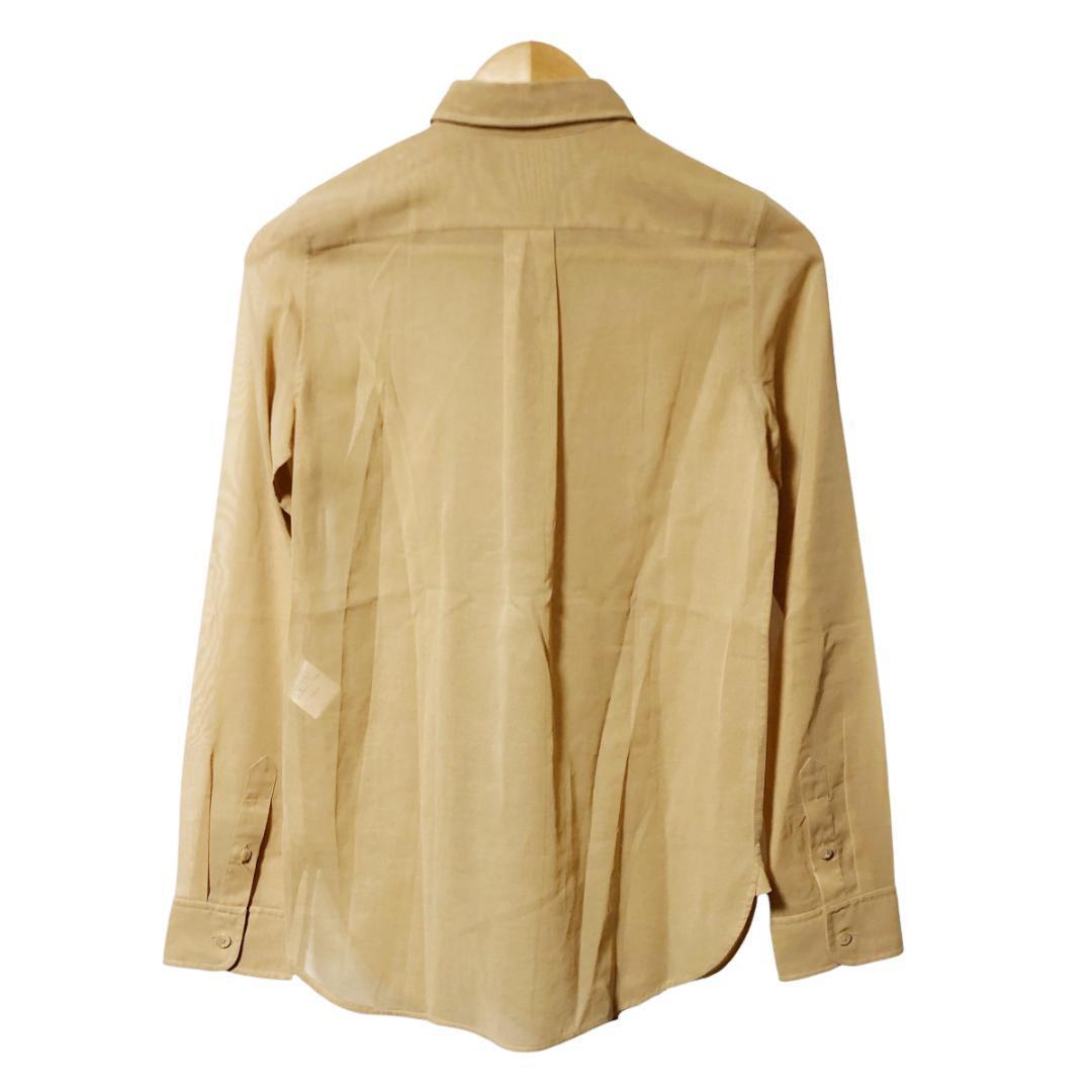 セリーヌ シースルー シャツ ブラウス 長袖 36 ベージュ