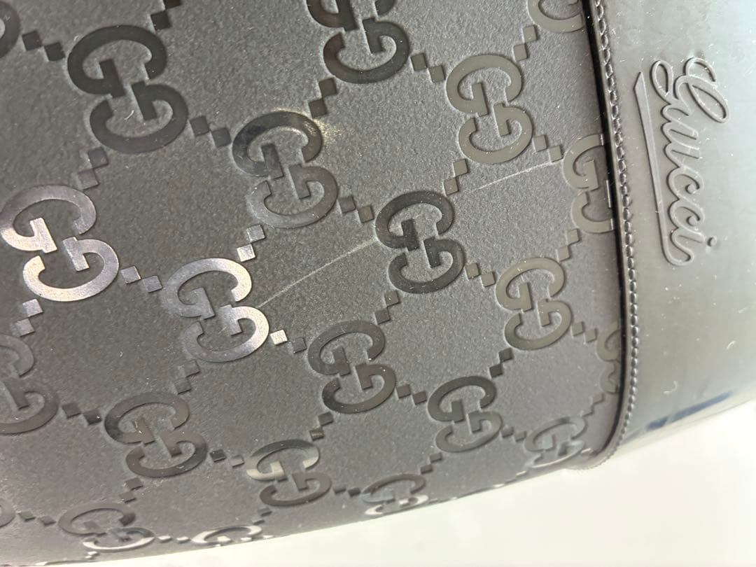 pigret ブラックラバーブーツ GGロゴ