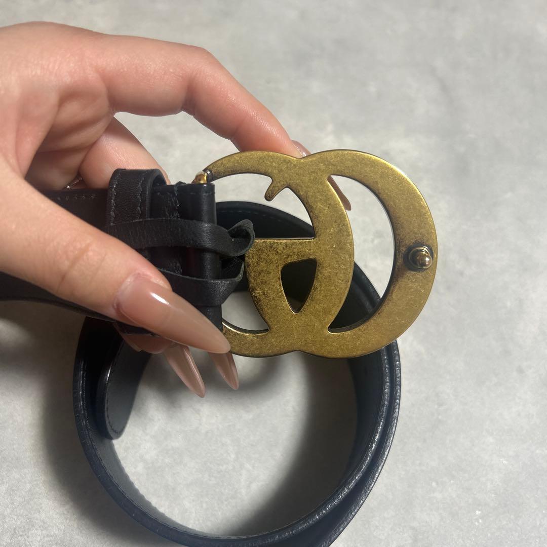 GUCCI ブラック GGバックル ベルト