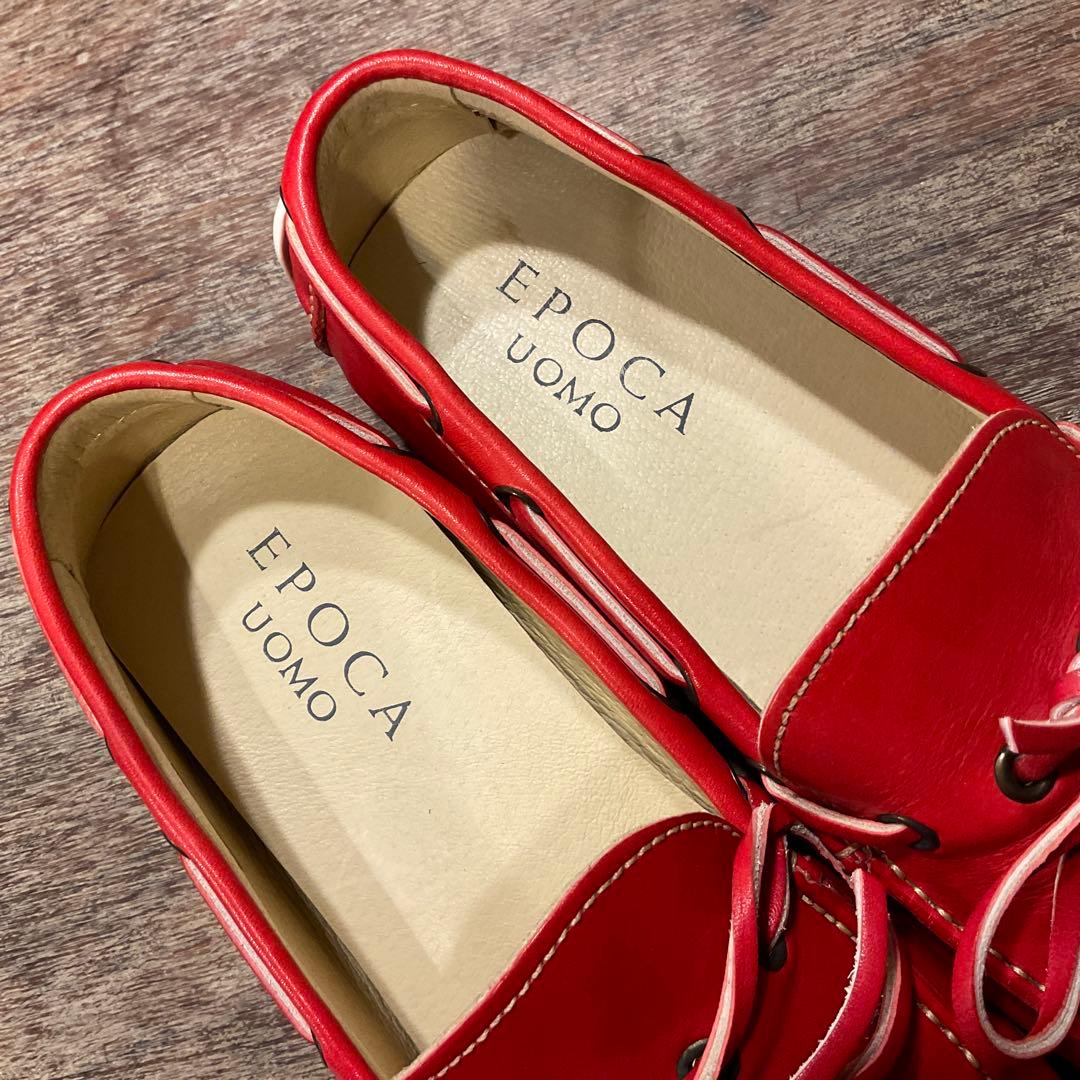 未使用品！エポカウォモ レザー ドライビングシューズ 1351 メンズ 40